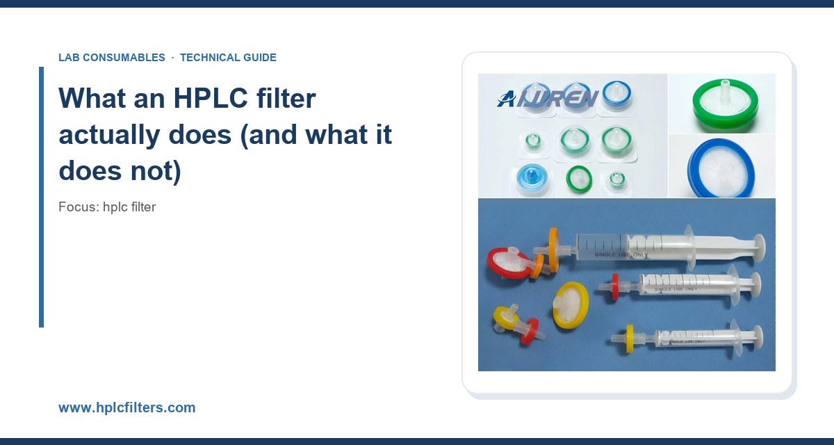 What an HPLC filter actually does (and what it does not)