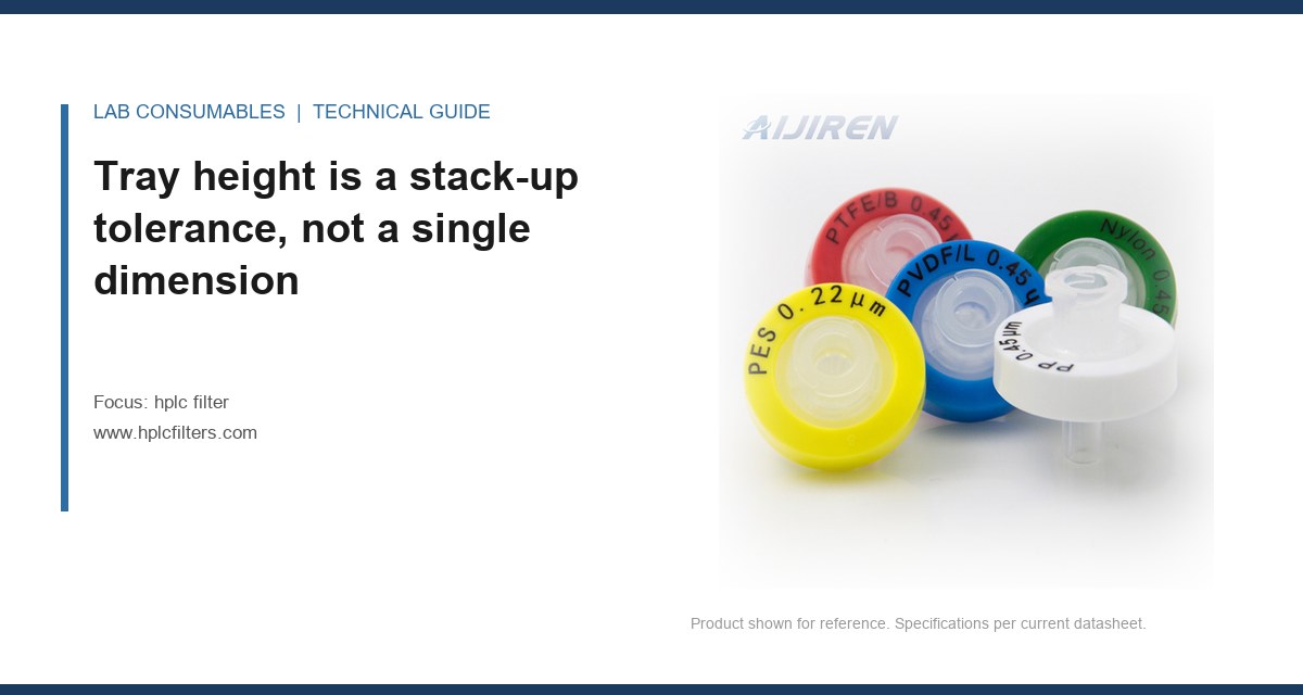 Tray height is a stack-up tolerance, not a single dimension