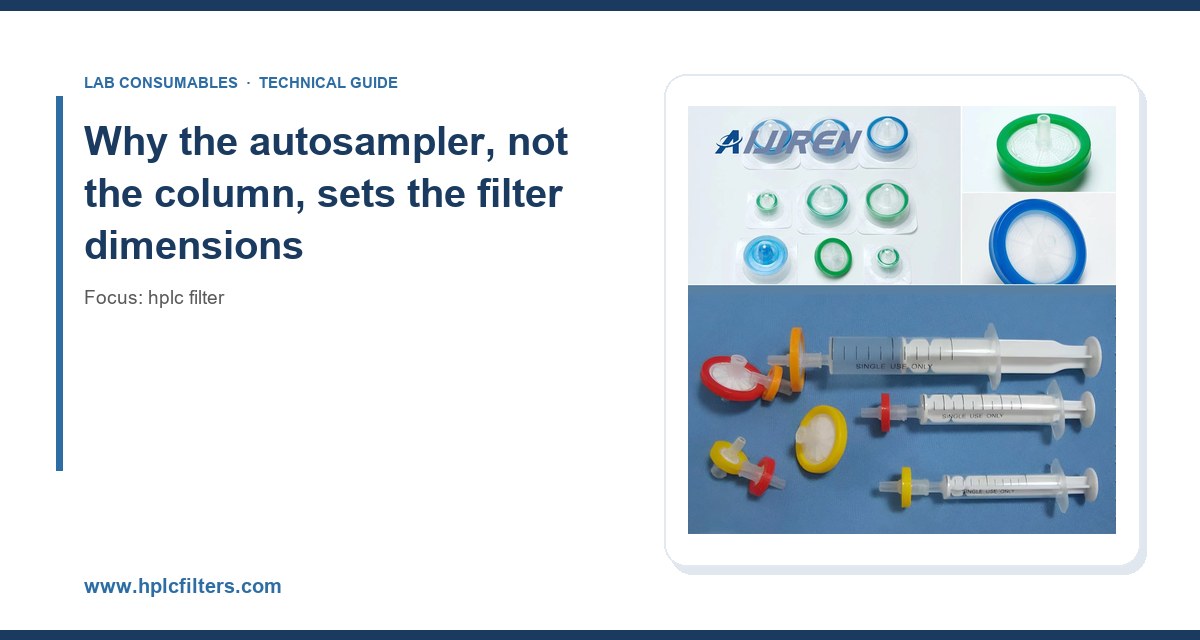 Why the autosampler, not the column, sets the filter dimensions