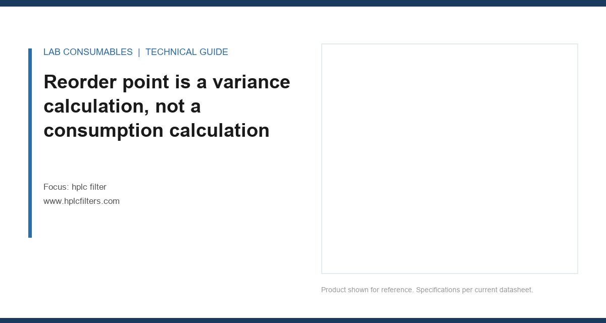 Reorder point is a variance calculation, not a consumption calculation